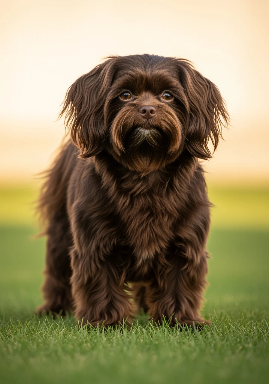 Portrait d'un Bolonka Zwetna adulte avec un regard expressif
